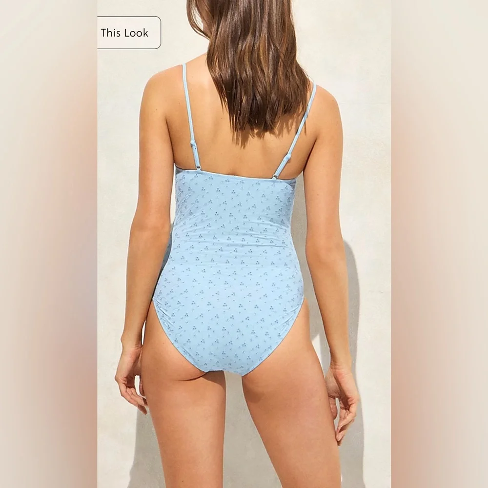 J.Crew Eyelet balconette underwire one-piece - Picture 3 of 8